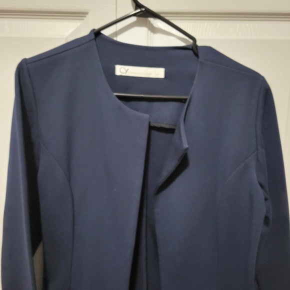 Women's Navy Blazer Light Jacket - Picture 2 of 3
